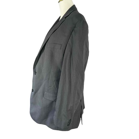 Michael Kors Dark Grey Button Single Breasted Notched Lapel Mens Blazer Size 44L - Picture 6 of 16